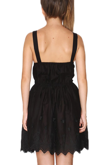 Pepaloves Isabel strap mini dress black