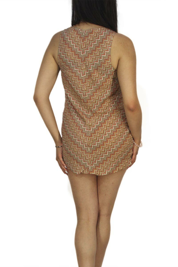 Afends αμάνικο μίνι φόρεμα Jam crochet mustard