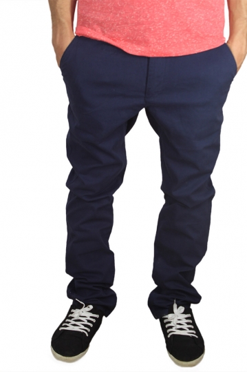 Men's slim fit chino pants dark blue