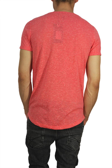 Ανδρικό t-shirt κοραλί με τσέπη