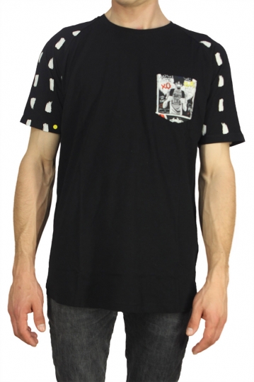 Men's pocket t-shirt black with print