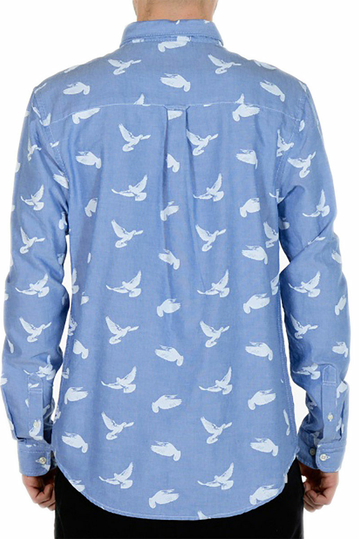 Dedicated ανδρικό oxford πουκάμισο Doves γαλάζιο