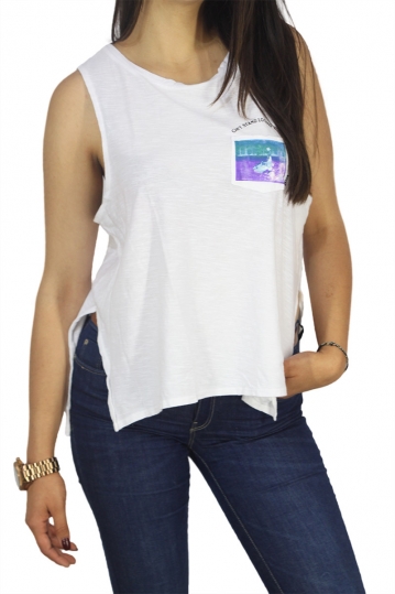 Obey women's These sunsets tank white