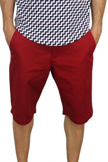 Men's chino shorts dark red