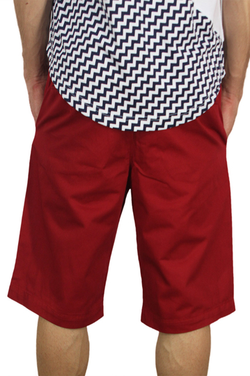 Ανδρική chino βερμούδα σκούρο κόκκινο