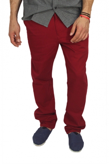 Ανδρικό slim fit chino παντελόνι κόκκινο