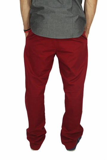 Ανδρικό slim fit chino παντελόνι κόκκινο