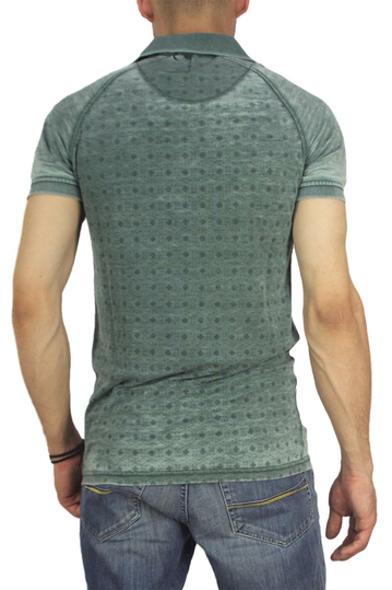Ανδρικό πόλο μπλουζάκι πετροπλυμένο πράσινο