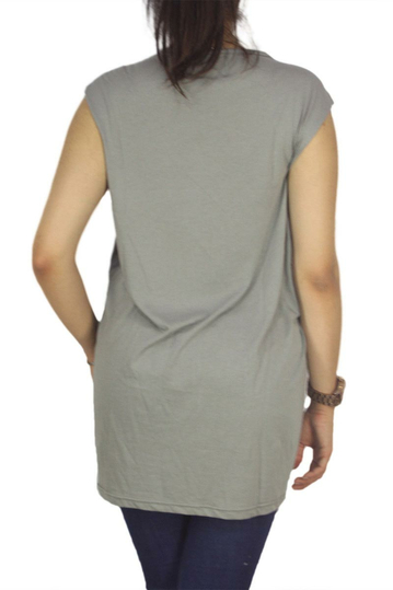 Dog's Dinner longline αμάνικη μπλούζα Beachia holec γκρι