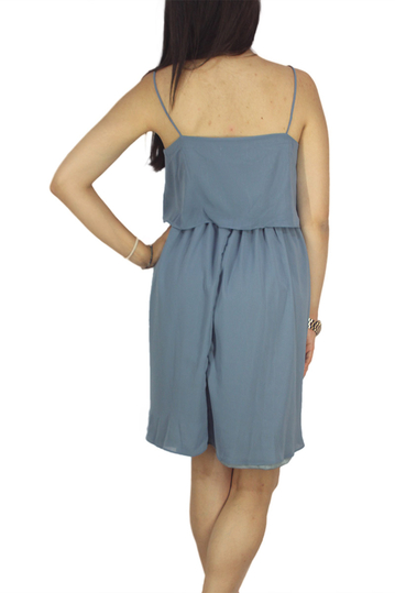 Migle + me τιραντέ φόρεμα μπλε ραφ