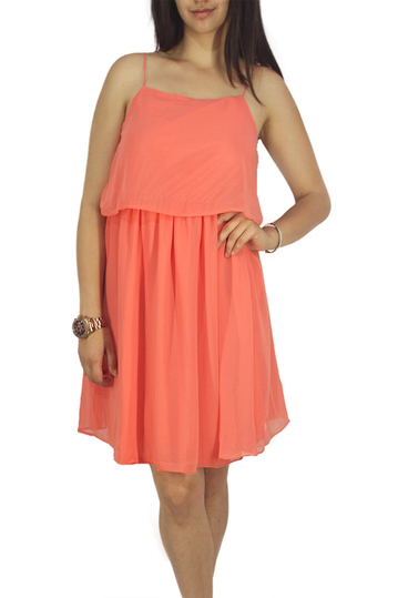 Migle + me strappy dress salmon