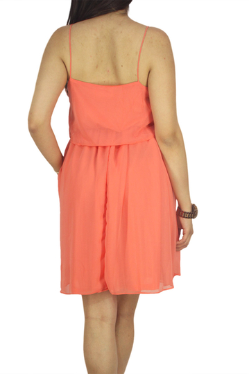 Migle + me τιραντέ φόρεμα σομόν