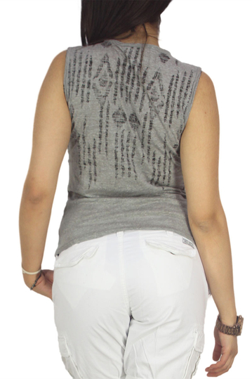 Minimum γυναικείο αμάνικο τοπ Charlotta γκρι μελανζέ