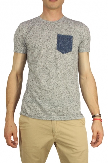 Men's pocket t-shirt grey marl
