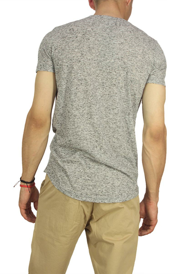 Ανδρικό t-shirt γκρι μελανζέ με τσεπάκι