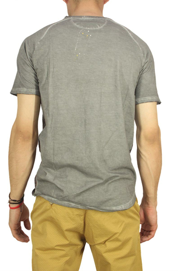 Best choice ανδρικό T-shirt γκρι με καλειδοσκόπιο πριντ