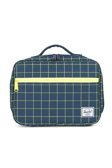 Herschel Supply Co. Pop Quiz lunch navy grid/neon lime