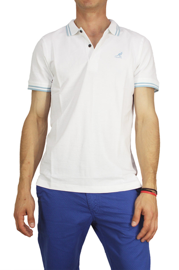 Kangol polo μπλουζάκι Joshua λευκό