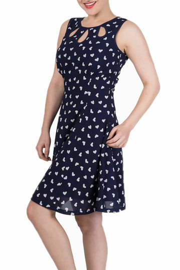 Skater dress Tell the story navy