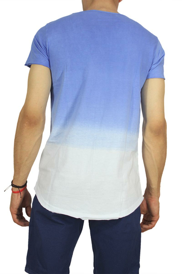 Malavita longline dip dye t-shirt γαλάζιο