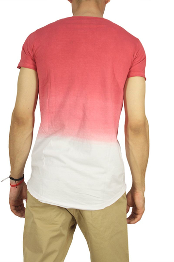 Malavita longline dip dye t-shirt κόκκινο