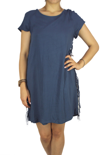 Soft Rebels fringe dress Jess navy