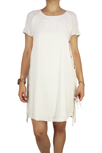 Soft Rebels fringe dress Jess off white