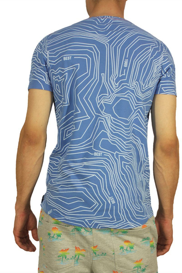 Best choice ανδρικό t-shirt winze print blue