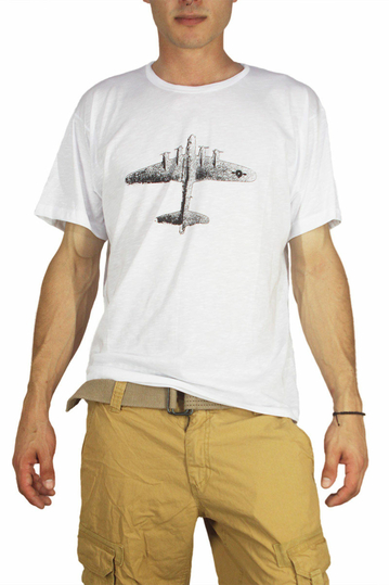 Dog's Dinner men's T-shirt Plane white