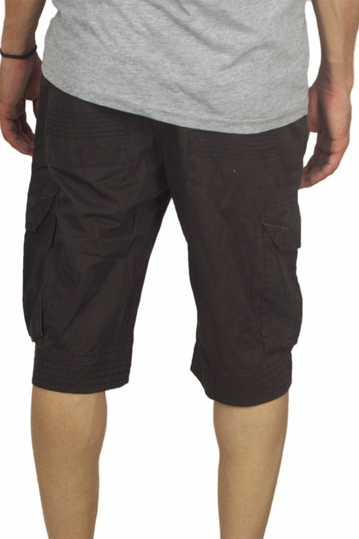 Ανδρική cargo βερμούδα μαύρο με δόση καφέ