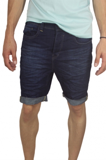 Sublevel men's denim shorts dark blue