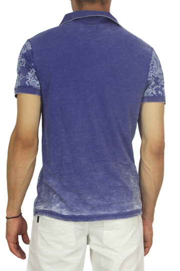 Ανρδική slim fit πόλο μπλούζα μπλε