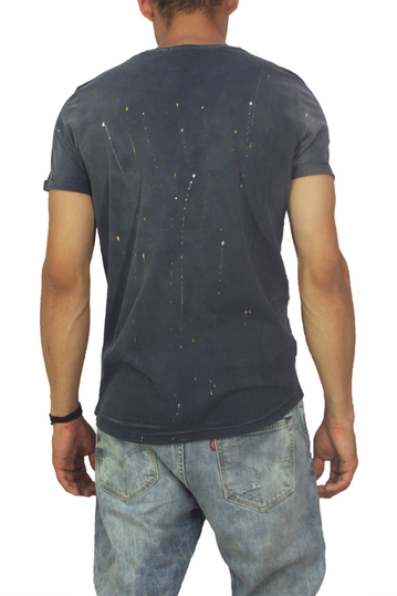 Best choice chrome ανδρικό T-shirt μπλε με πιτσιλιές