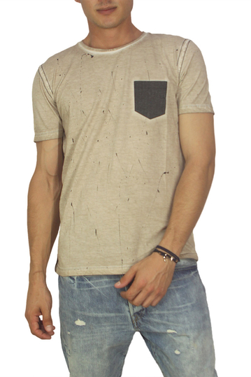 Best choice Self men's pocket T-shirt beige