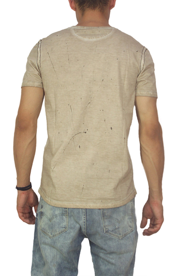 Best choice Self ανδρικό T-shirt μπεζ με τσεπάκι