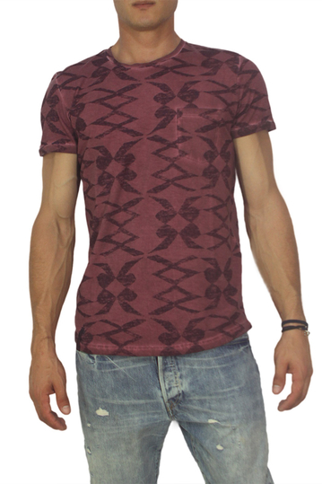 Best choice men's pocket T-shirt bordeaux