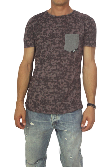 Best choice Self men's pocket T-shirt bordeaux