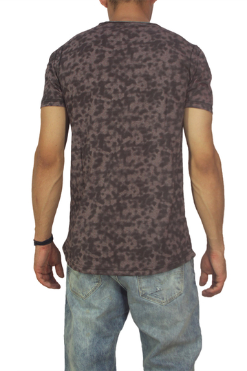 Best choice Self ανδρικό T-shirt μπορντό με τσεπάκι