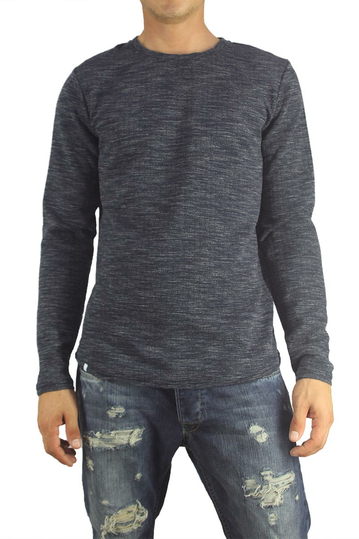 Anerkjendt men's sweatshirt Renko dark blue marl