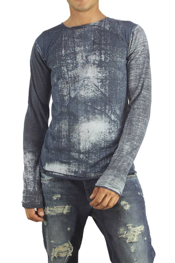 Anerkjendt Tashi knitted dip dye sweater dark blue