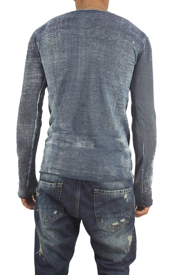 Anerkjendt πλεκτή dip dye μπλούζα Tashi μπλε