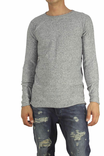 Anerkjendt knitted long sleeve top Teinar dark grey melange