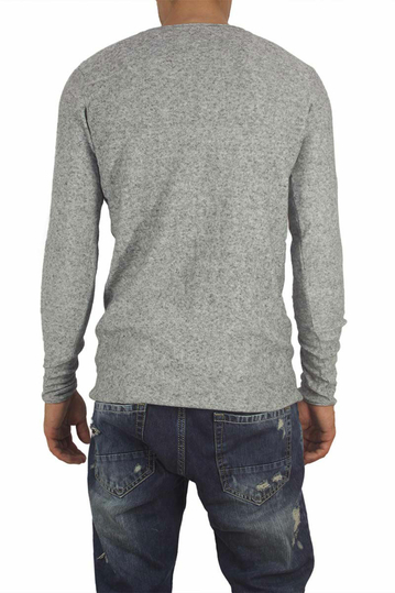 Anerkjendt πλεκτή μπλούζα Teinar σκούρο γκρι μελανζέ