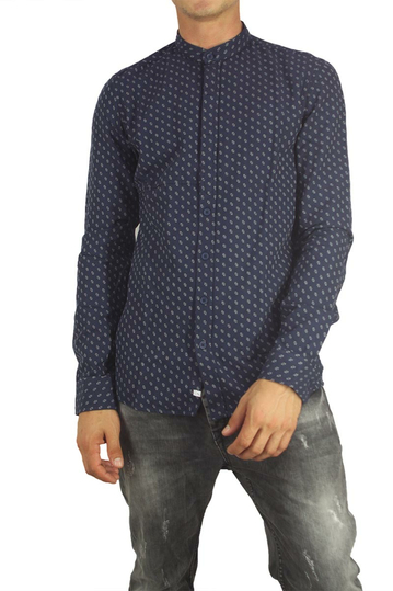 Anerkjendt Gento men's mao shirt dark blue