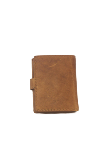 Hill Burry men's leather vertical wallet in cognac