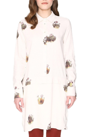 Pepaloves Melania long sleeved shirt dress cream