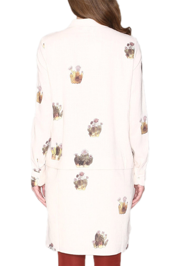 Pepaloves Melania long sleeved shirt dress cream