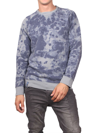 Men's blue tie dye sweatshirt