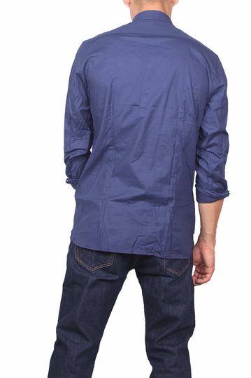 Best Choice ανδρικό slim fit μακρυμάνικο πουκάμισο navy