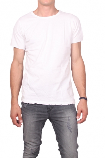 Men's raw cut t-shirt off white